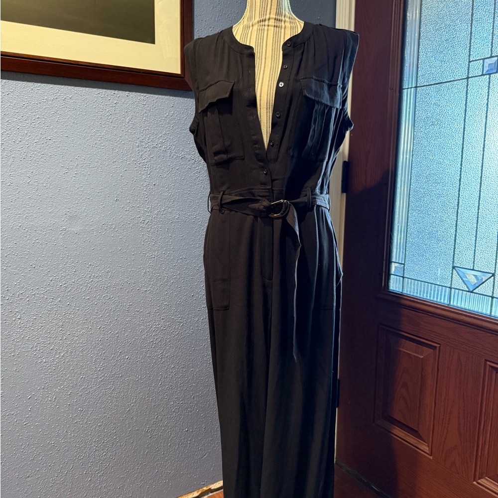 Simply Vera Vera Wang Black Belted Jumpsuit